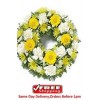 Yellow and White Wreath