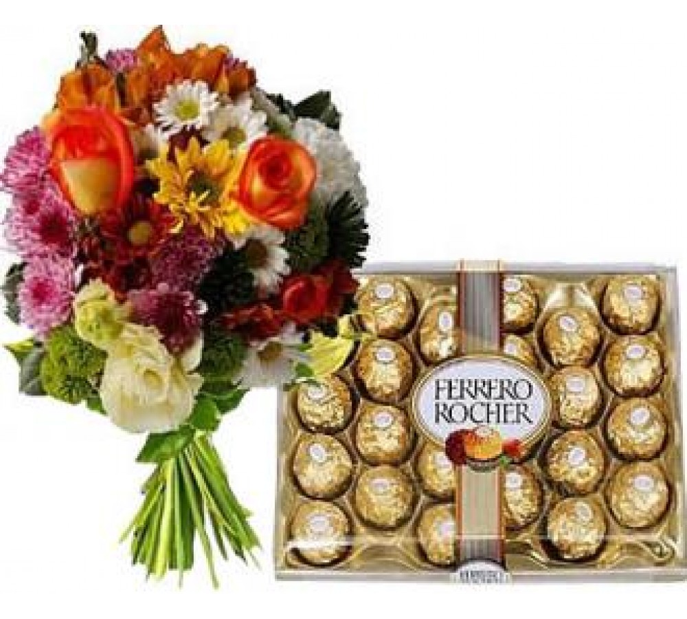 Mixed Flowers & Choco Salvador