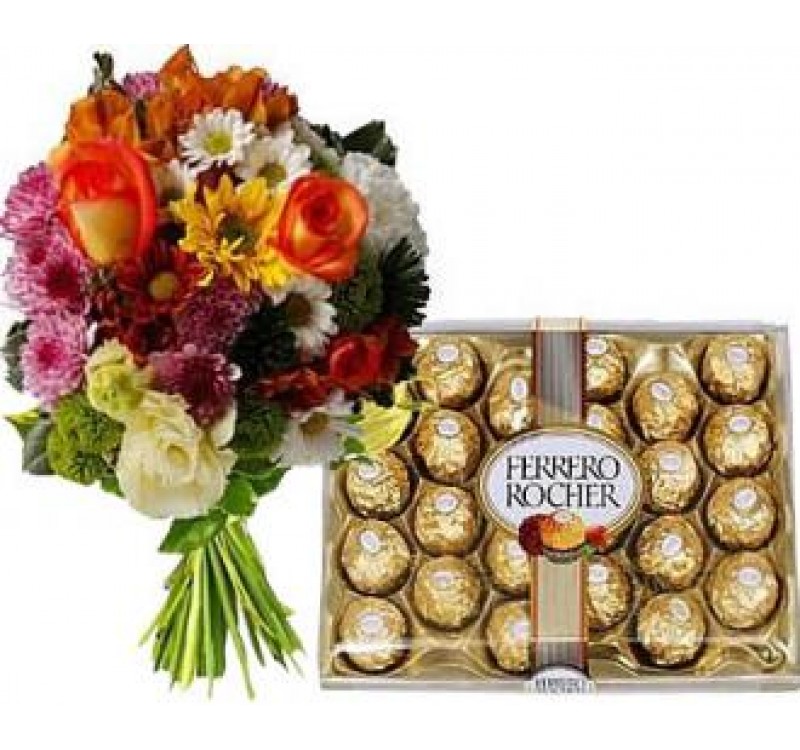 Mixed Flowers & Choco Salvador