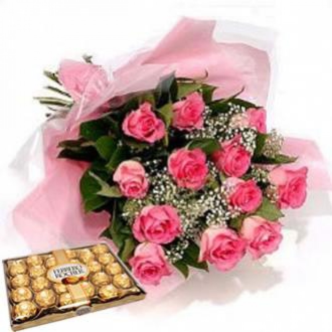 Pink Roses & Choco Salvador