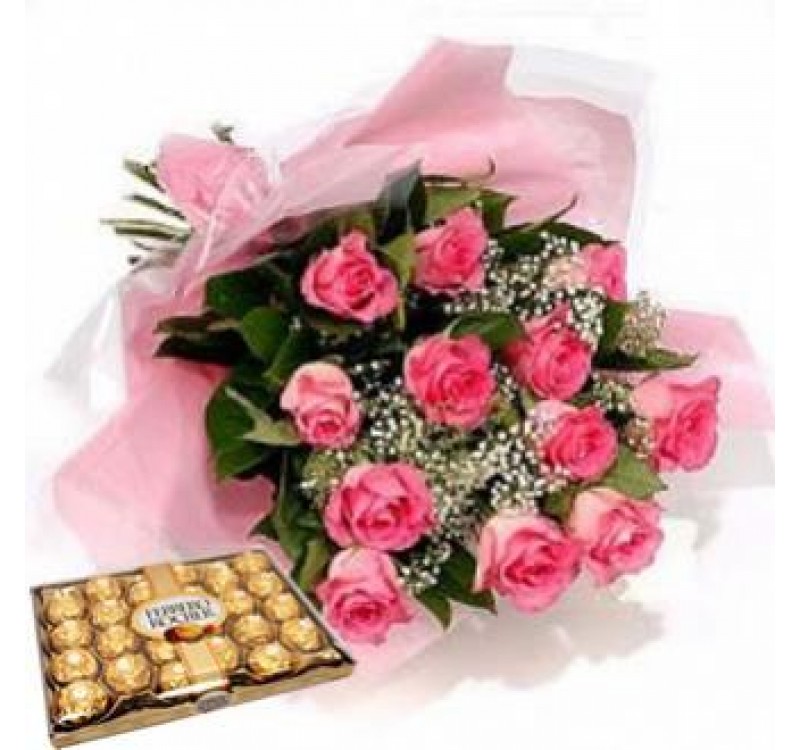 Pink Roses & Choco Salvador