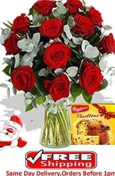 12 Roses & Pannetone