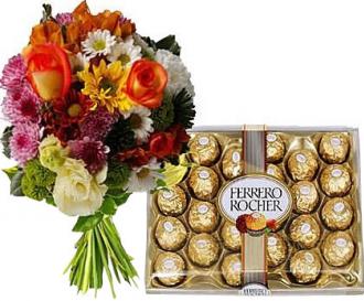 Mixed Flowers & Choco Salvador