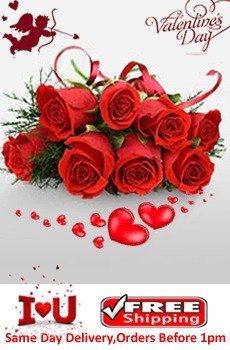 8 Red Roses bouquet